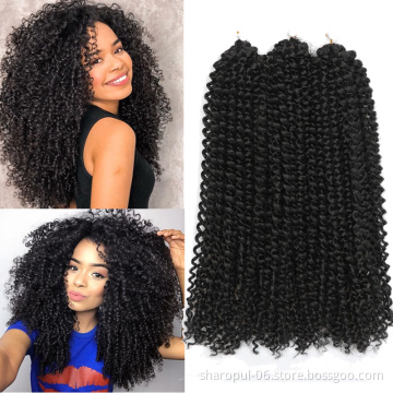 Fashion Curly Hair Synthetic Kinky Crochet Twist Hair 8-12inch Afro Twist Kinky Crochet Braids Afro Curl Marley Braid Hair